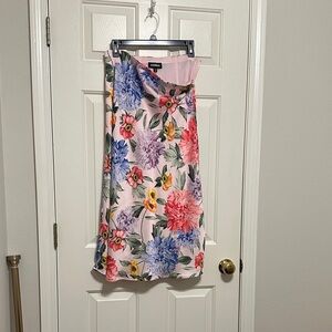 Express Light Pink Satin Skirt